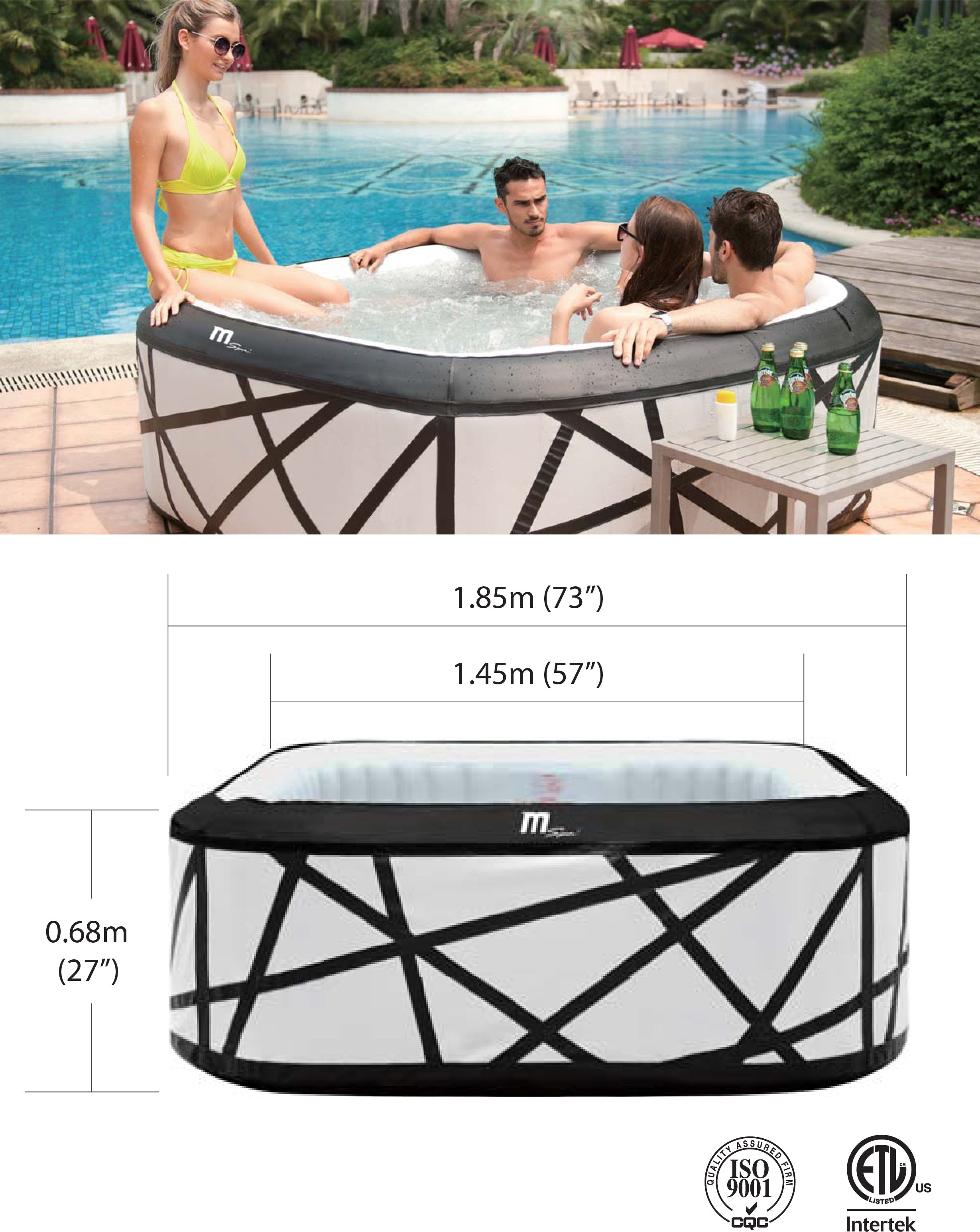 MSPA SOHO, PREMIUM SERIES, Inflatable Hot Tub & Spa - 6 Persons