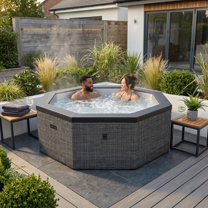 Como | 6-Person Eco Foam Hot Tub | Octagon | Built-In Integrated Heater Flint