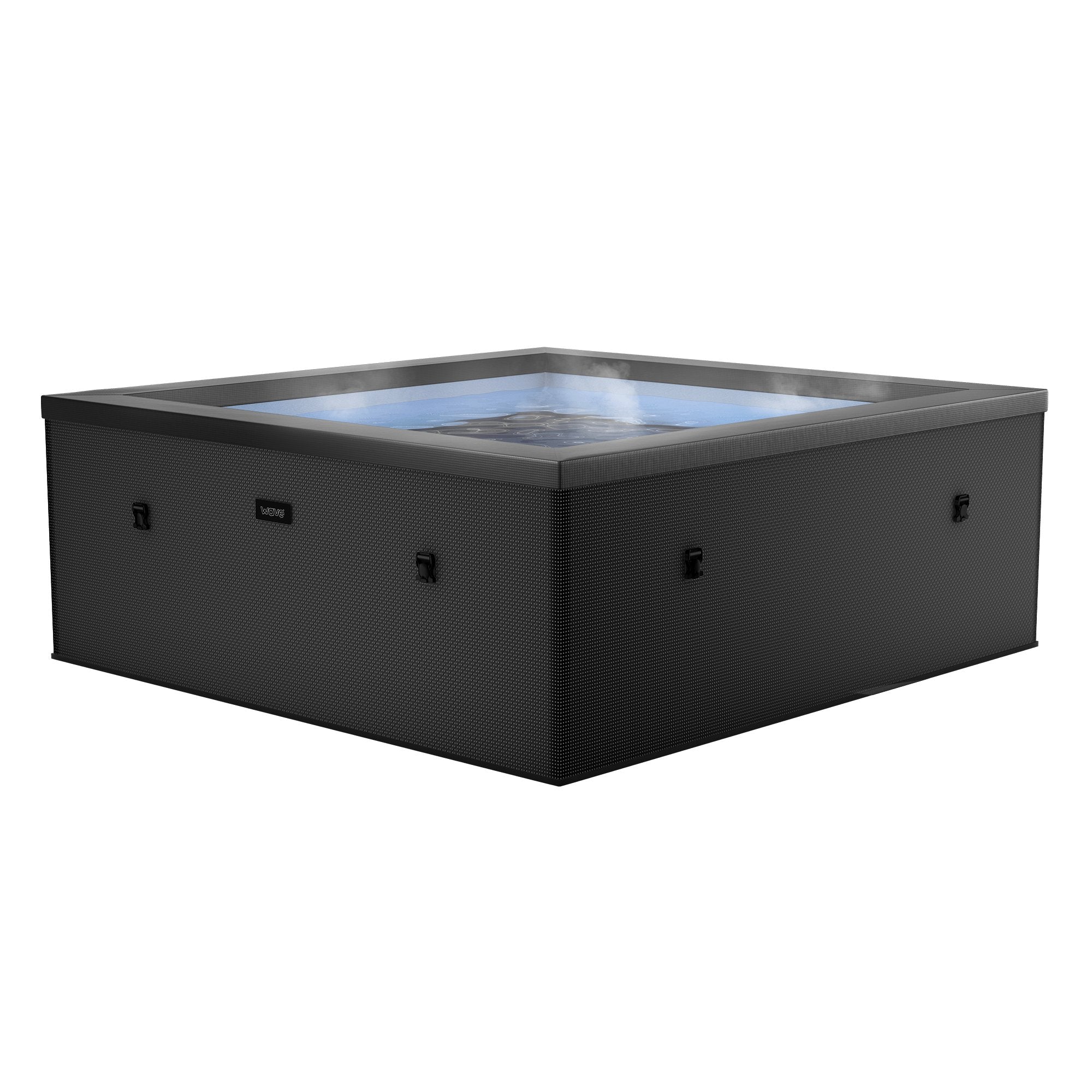 Garda |6-Person Eco Foam Hot Tub | Square | Built-In Integrated Heater Charcoal