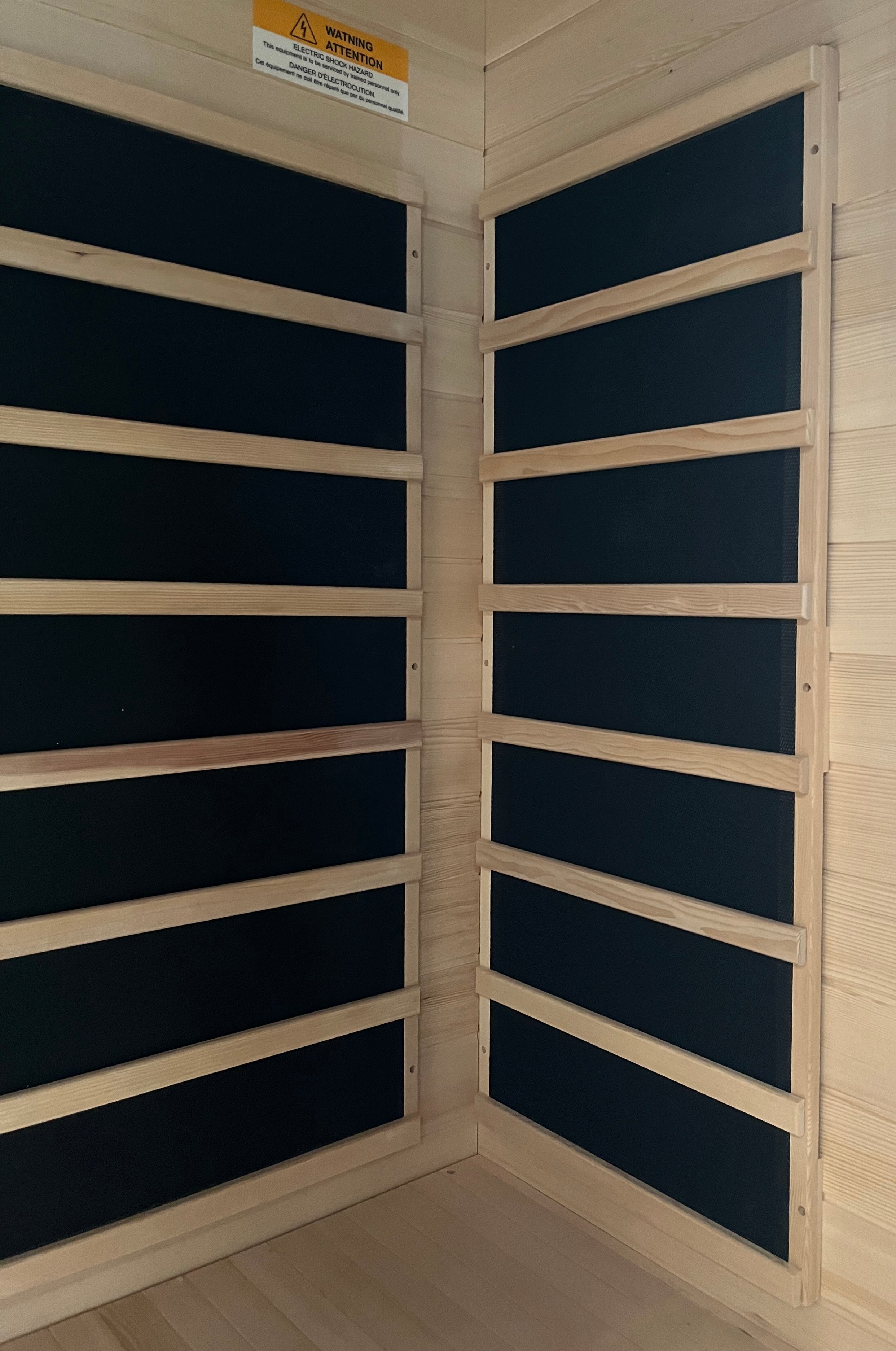 Blisspod | Vienna | Far Infrared Sauna Canadian Hemlock Very Low EMF Sauna, 7 Heaters – 3 Persons
