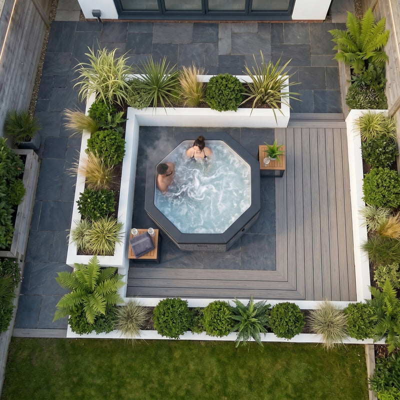 Como | 6-Person Eco Foam Hot Tub | Octagon | Built-In Integrated Heater Flint