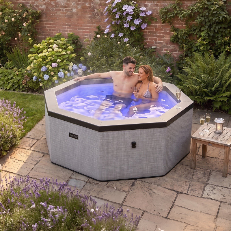 Como | 6-Person Eco Foam Hot Tub | Octagon | Built-In Integrated Heater Graphite