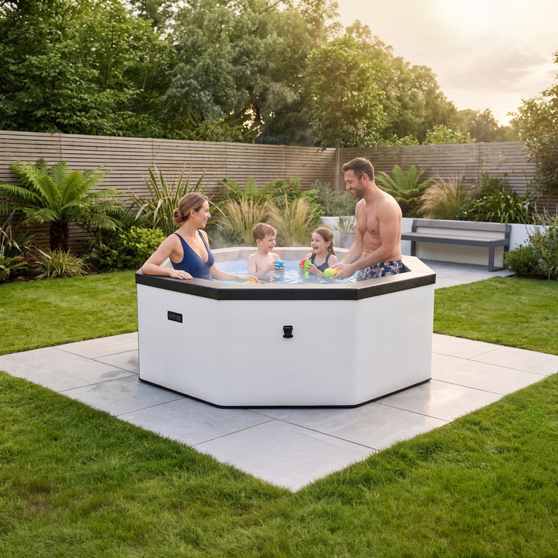 Como | 6-Person Eco Foam Hot Tub | Octagon | Built-In Integrated Heater Pebble
