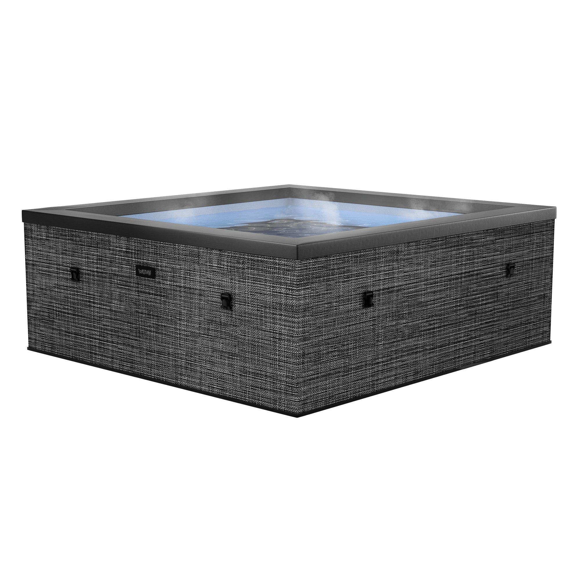 Garda | 6-Person Eco Foam Hot Tub | Square | Built-In Integrated Heater Flint