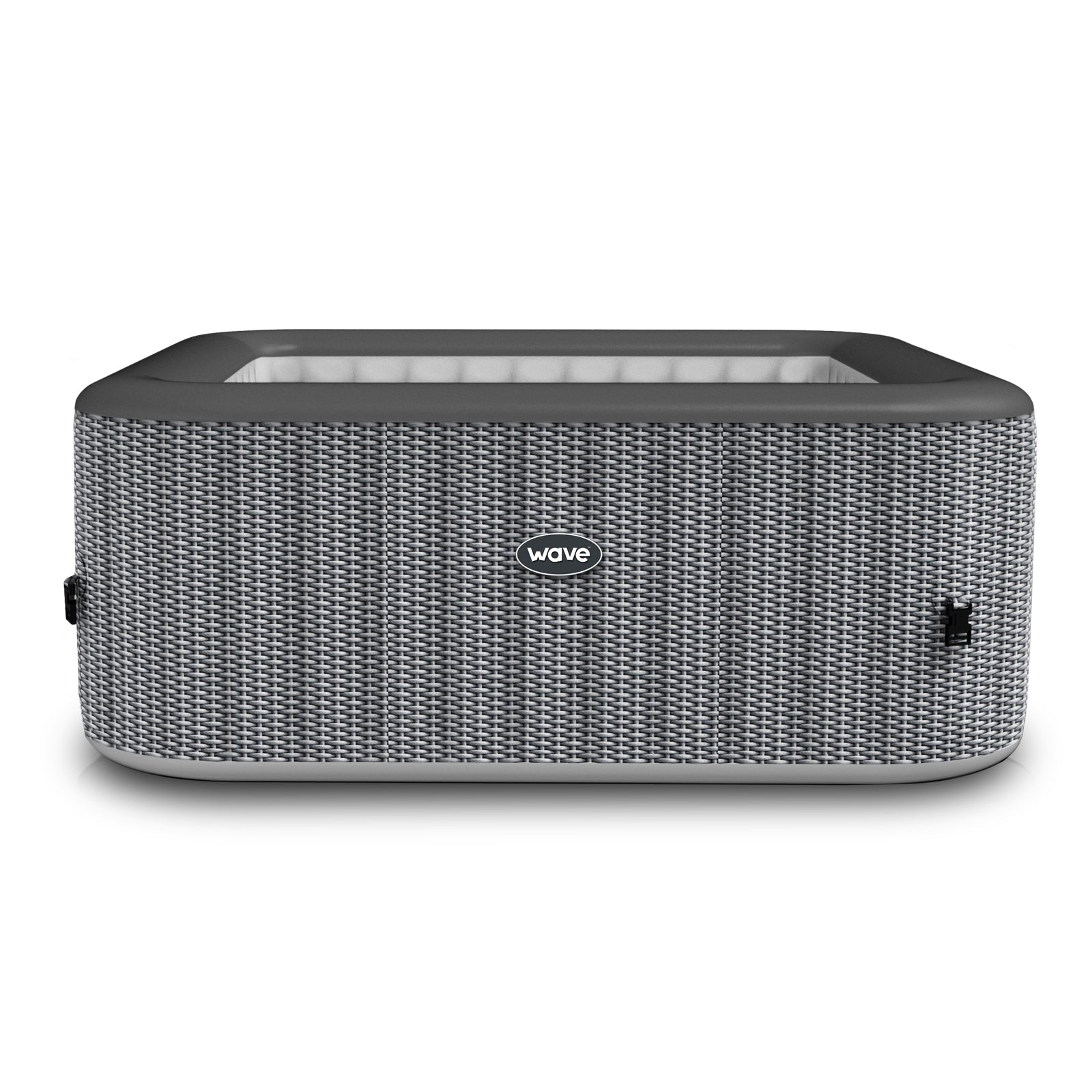 Pacific | 6-Person Inflatable Hot Tub | Square | Integrated Heater Grey Rattan