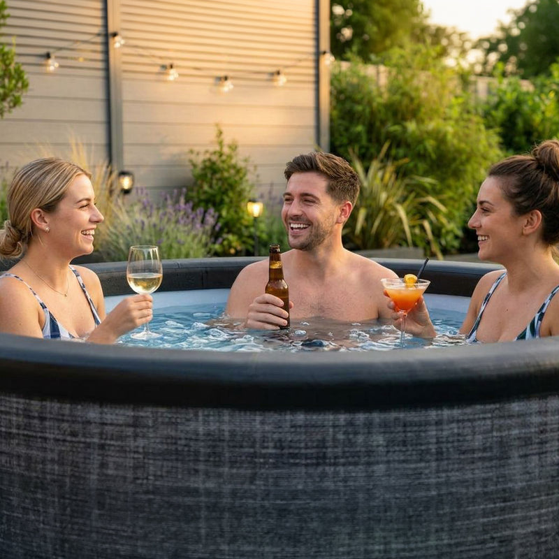 Tahoe | 4-Person Eco Foam Hot Tub | Round | Built-In Integrated Heater Flint